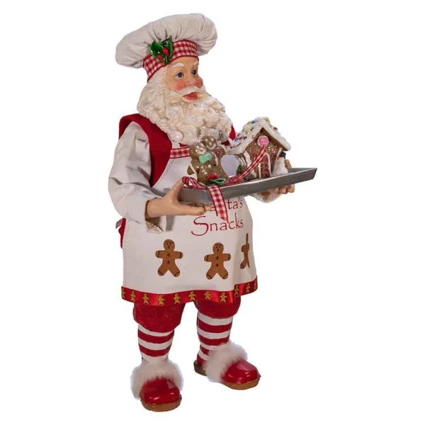 Kurt Adler 11-Inch Fabriche™ Gingerbread Chef Santa