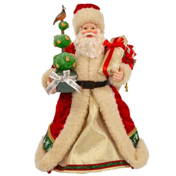 Kurt Adler 10.5-Inch Fabriche Musical 12 Days Of Christmas Santa