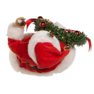 Kurt Adler 10.5-Inch Fabriche™ Coca-Cola® Battery Operated Santa With Lighted Wreath