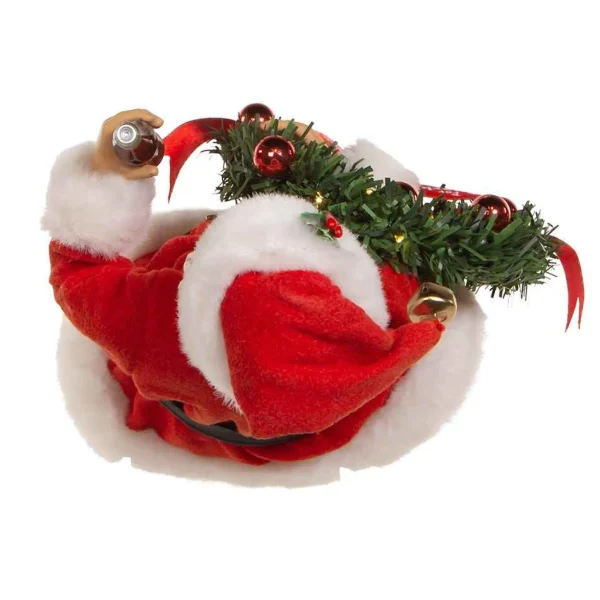Kurt Adler 10.5-Inch Fabriche™ Coca-Cola® Battery Operated Santa With Lighted Wreath
