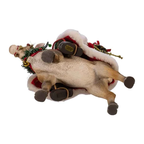 Kurt Adler 11.5-Inch Fabriche™ Santa On Reindeer