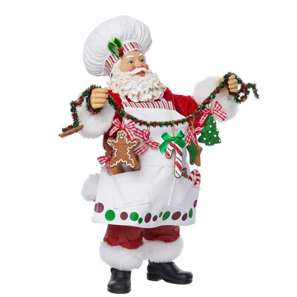 Kurt Adler 12-Inch Fabriche Christmas Chef Santa