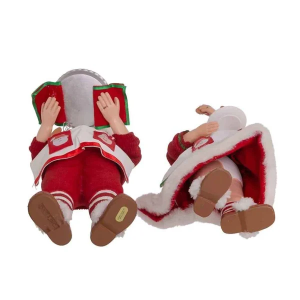Kurt Adler 10.5-Inch Fabriche Mr. And Mrs. Santa, 2-Piece Set
