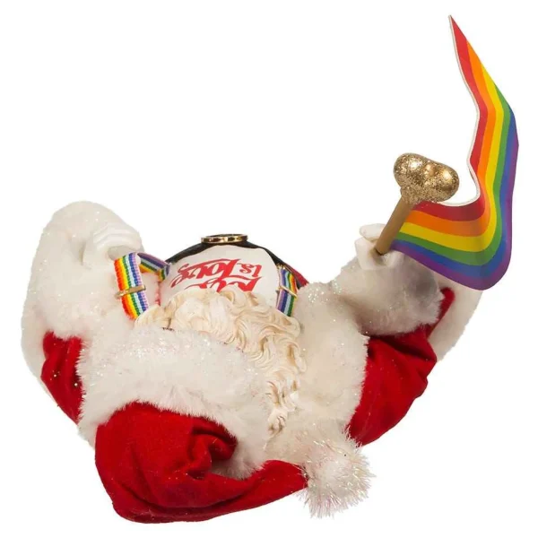 Kurt Adler 10-Inch Fabriche Pride Santa