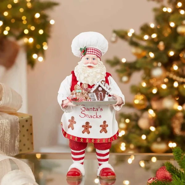 Kurt Adler 11-Inch Fabriche™ Gingerbread Chef Santa