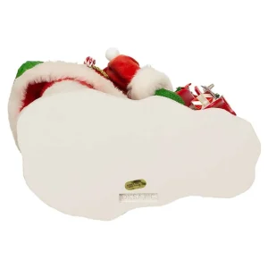 Kurt Adler 10.5-Inch Fabriche Santa Checking Mail