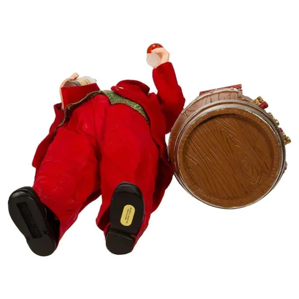 Kurt Adler 10.5-Inch Fabriche Wine Tasting Santa, 2 Piece Set