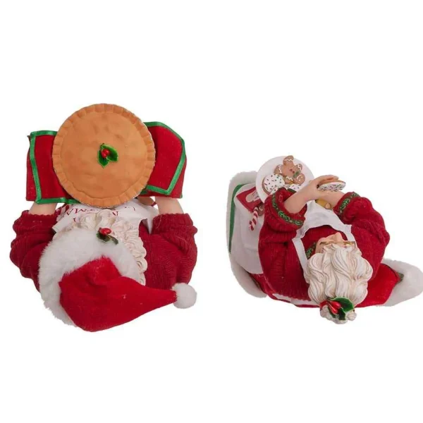 Kurt Adler 10.5-Inch Fabriche Mr. And Mrs. Santa, 2-Piece Set