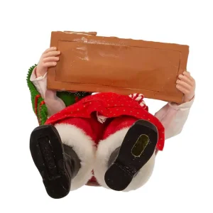 Kurt Adler 11-Inch Fabriche Santa With Gingerbread Train