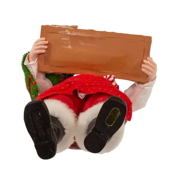 Kurt Adler 11-Inch Fabriche Santa With Gingerbread Train