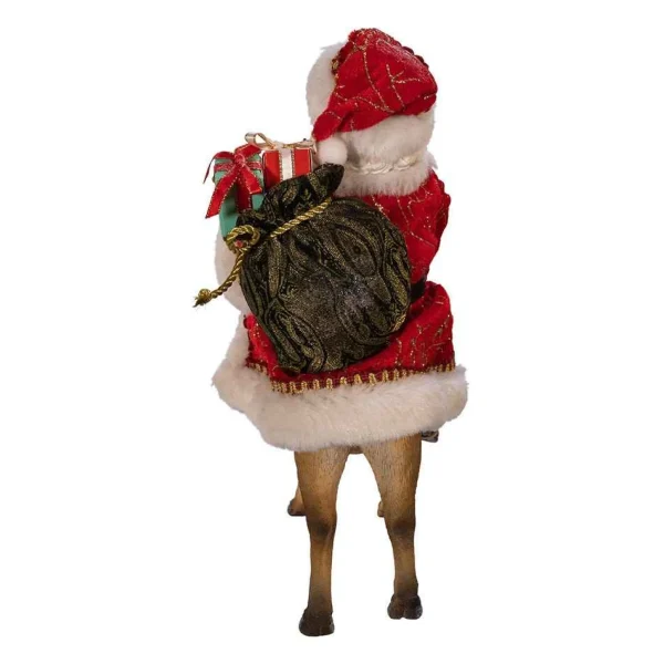 Kurt Adler 11.5-Inch Fabriche™ Santa On Reindeer
