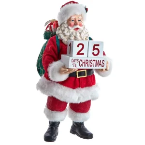 Kurt Adler 10.5-Inch Fabriche Countdown Santa