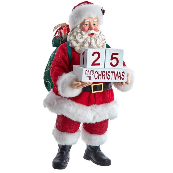 Kurt Adler 10.5-Inch Fabriche Countdown Santa