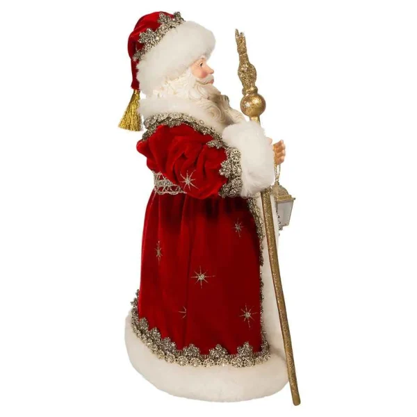 Kurt Adler 10.5-Inch Fabriche Regal Red Santa Table Piece