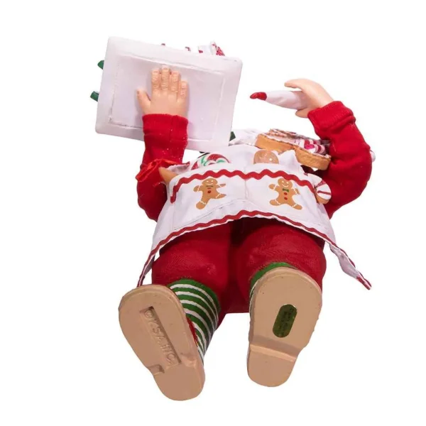 Kurt Adler 10.5-Inch Fabriche Gingerbread Chef Santa