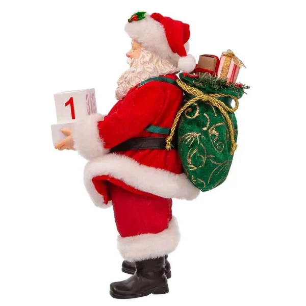Kurt Adler 10.5-Inch Fabriche Countdown Santa