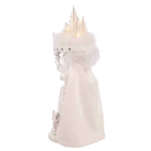 Kurt Adler 15-Inch Hollywood White Winter Led Hat Nutcracker