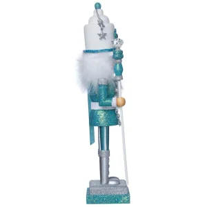 Kurt Adler 17-Inch Hollywood Turquoise/White Nutcracker
