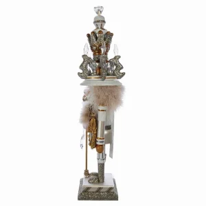 Kurt Adler 19-Inch Hollywood White And Gold King Nutcracker