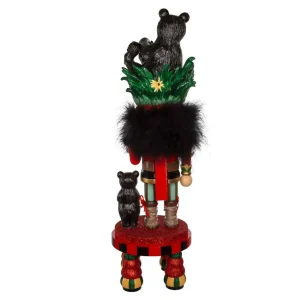 Kurt Adler 18-Inch Hollywood Black Bear Hat Nutcracker