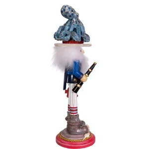 Kurt Adler 18-Inch Hollywood Octopus Hat Nutcracker