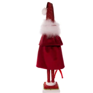Kurt Adler 20-Inch Hollywood Red Skinny Nutcracker With Wreath
