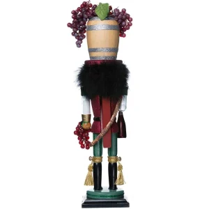 Kurt Adler 18.9-Inch Hollywood Wine Barrel Hat Nutcracker