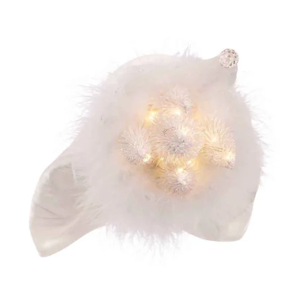 Kurt Adler 15-Inch Hollywood White Winter Led Hat Nutcracker
