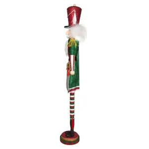 Kurt Adler 36-Inch Hollywood Red, White And Green Soldier Nutcracker