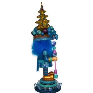 Kurt Adler 18-Inch Hollywood Blue With Tree Nutcracker