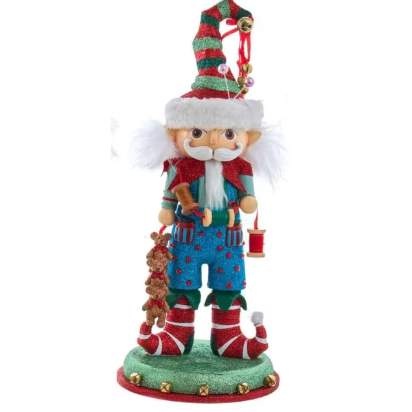 Kurt Adler 15-Inch Hollywood Elf With Teddy Bear Nutcracker