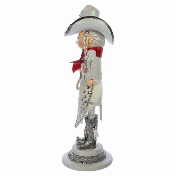 Kurt Adler 18-Inch Hollywood Rhinestone Cowgirl Nutcracker