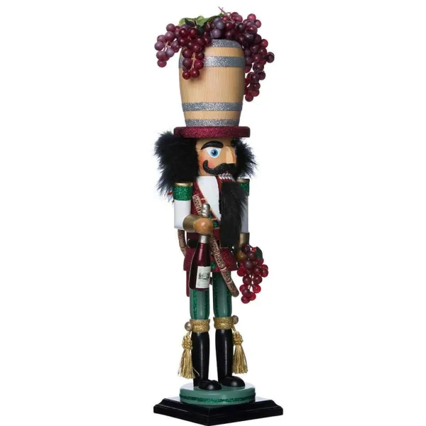 Kurt Adler 18.9-Inch Hollywood Wine Barrel Hat Nutcracker