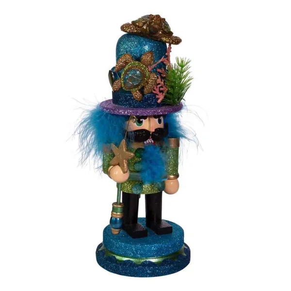 Kurt Adler 11-Inch Hollywood Nutcracker With Sea Turtle Hat