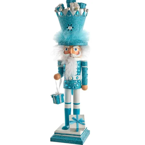 Kurt Adler 18-Inch Hollywood Blue Giftbox Soldier Nutcracker