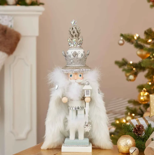 Kurt Adler 18-Inch Hollywood White Fur King Nutcracker