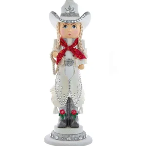 Kurt Adler 18-Inch Hollywood Rhinestone Cowgirl Nutcracker