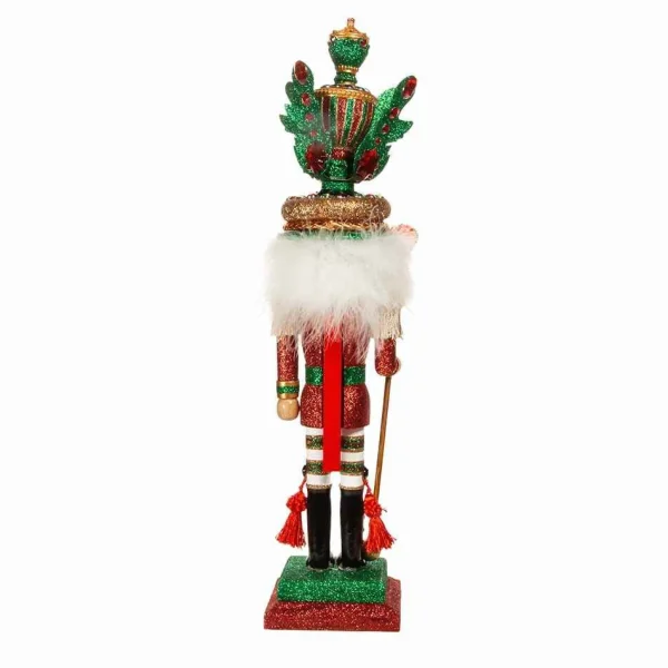 Kurt Adler 18-Inch Hollywood Red And Green Leaves Hat Nutcracker