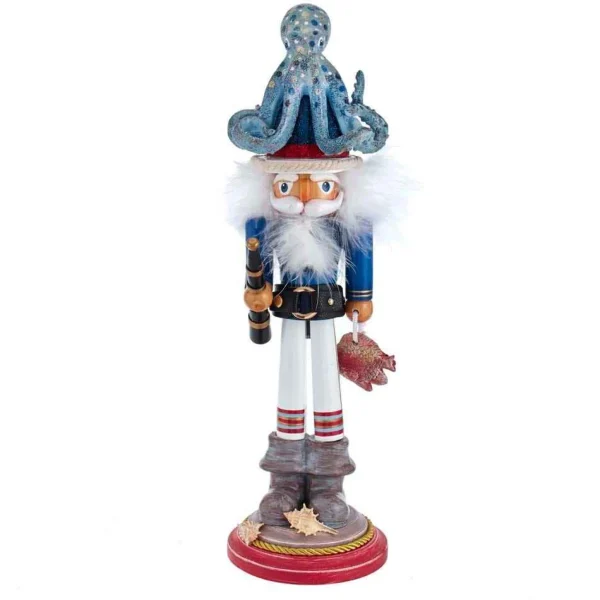 Kurt Adler 18-Inch Hollywood Octopus Hat Nutcracker