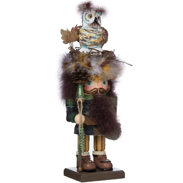 Kurt Adler 16-Inch Hollywood Woodsman Nutcracker With Owl Hat