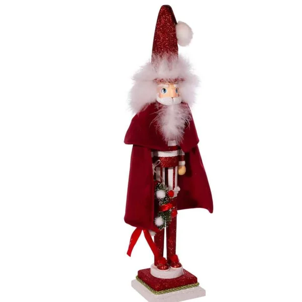 Kurt Adler 20-Inch Hollywood Red Skinny Nutcracker With Wreath
