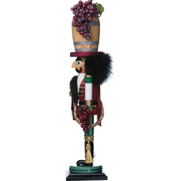 Kurt Adler 18.9-Inch Hollywood Wine Barrel Hat Nutcracker