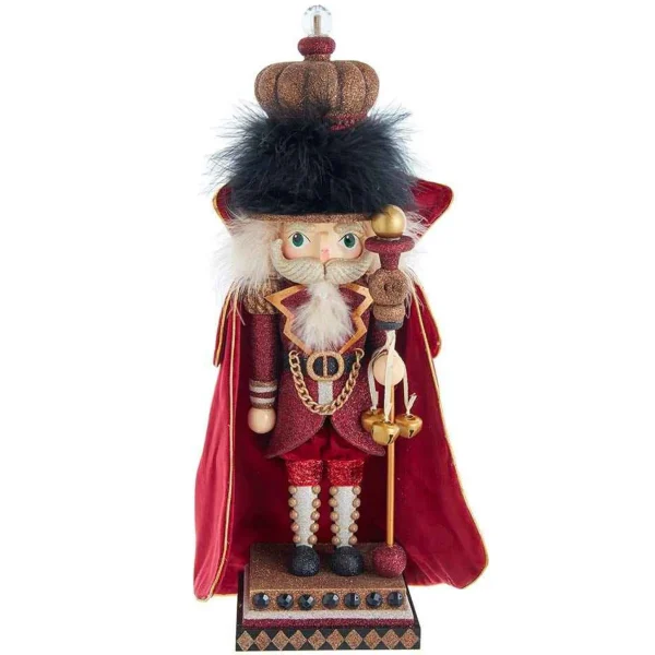 Kurt Adler 18-Inch Hollywood Burgundy King Nutcracker