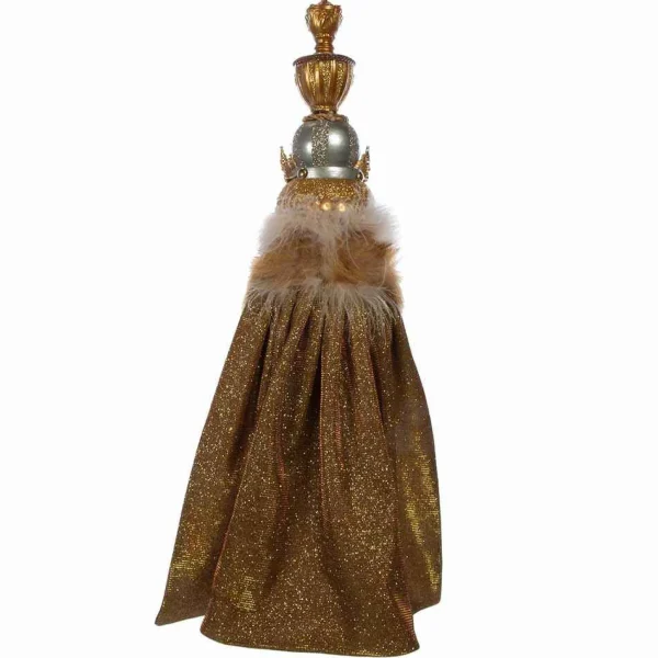 Kurt Adler 17.5-Inch Hollywood Gold With Fuzzy Cape King Nutcracker