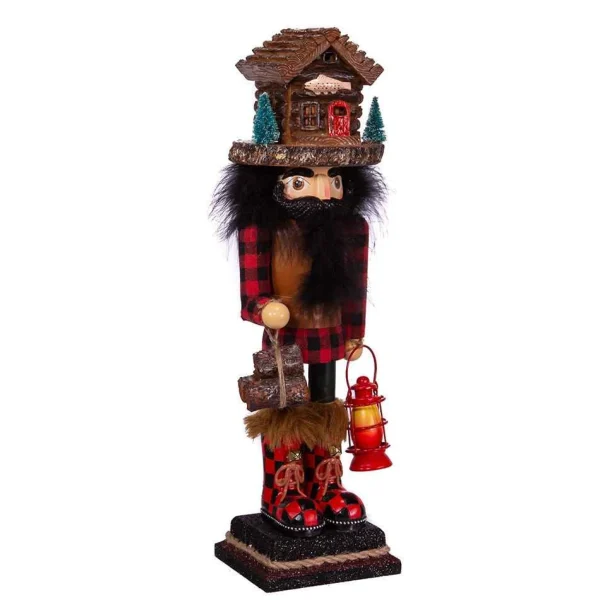 Kurt Adler 18-Inch Hollywood Lodge Nutcracker With Cabin Hat