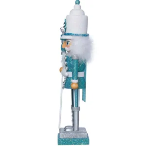 Kurt Adler 17-Inch Hollywood Turquoise/White Nutcracker