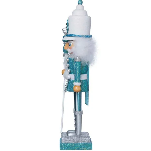 Kurt Adler 17-Inch Hollywood Turquoise/White Nutcracker