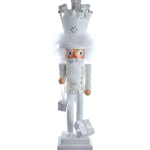 Kurt Adler 18-Inch Hollywood White King Nutcracker With Gifts
