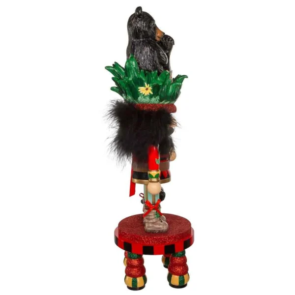 Kurt Adler 18-Inch Hollywood Black Bear Hat Nutcracker