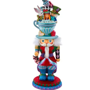 Kurt Adler 18-Inch Hollywood Alice Teacup Hat Nutcracker